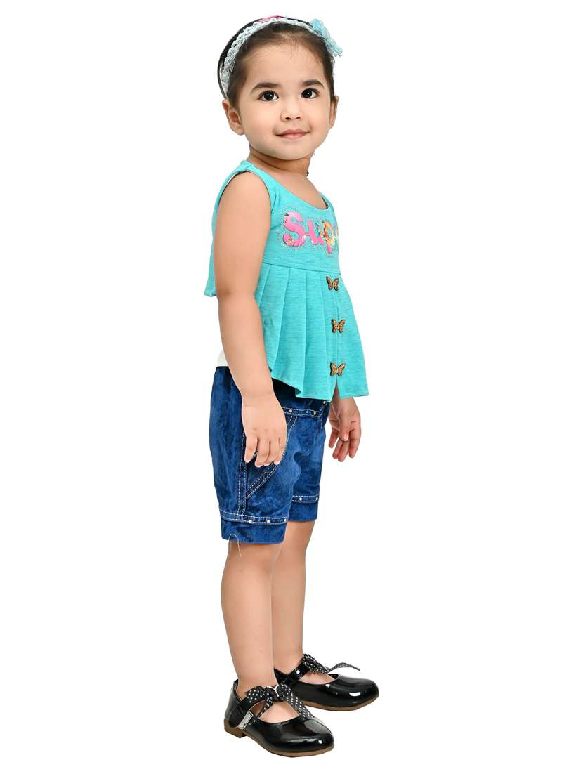 girls printed top & shorts set  - 18593715 -  Standard Image - 2