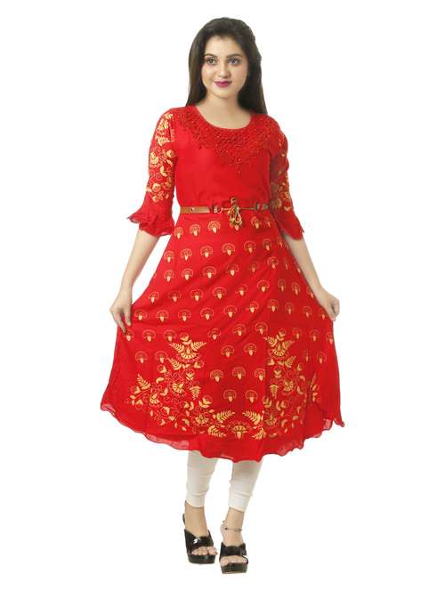 women's flared kurta - 18594521 -  Standard Image - 0
