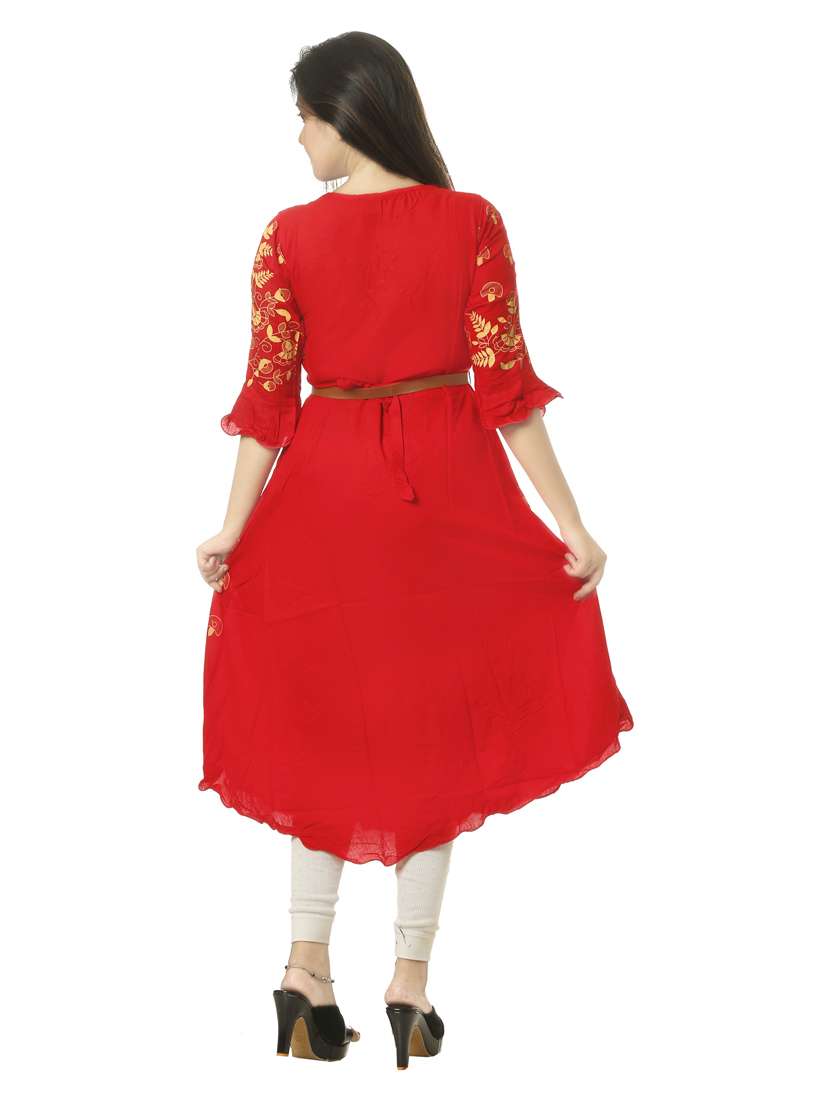 women's flared kurta - 18594521 -  Standard Image - 2