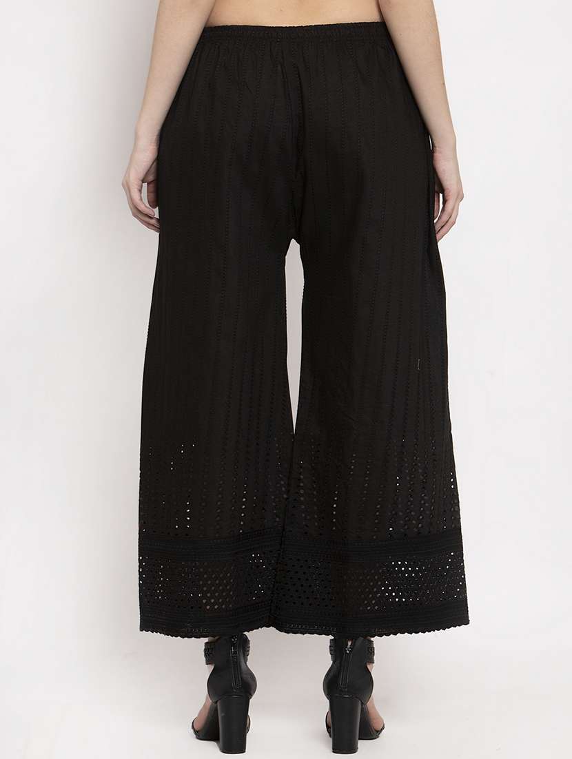 pack of 2 solids ankle length palazzos - 18595332 - Standard Image - 2