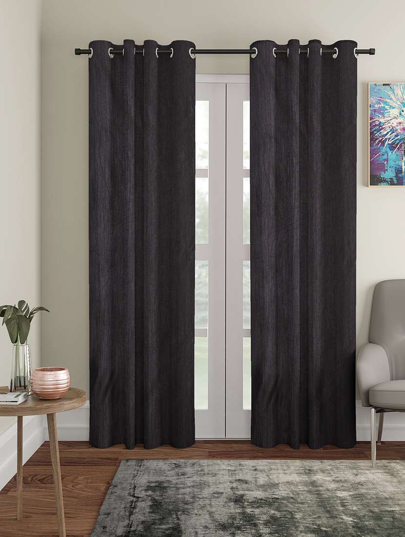 home sizzler long crush solid door curtains