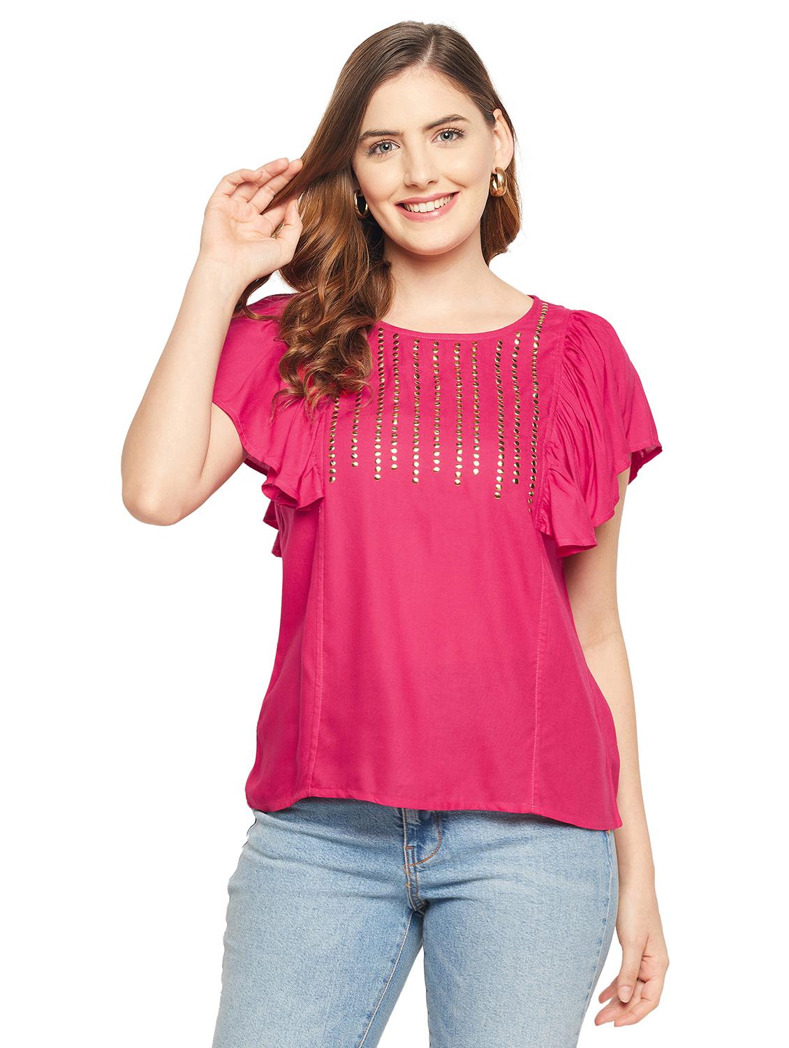 women's straight round neck top - 18601303 - Zoom Image - 0