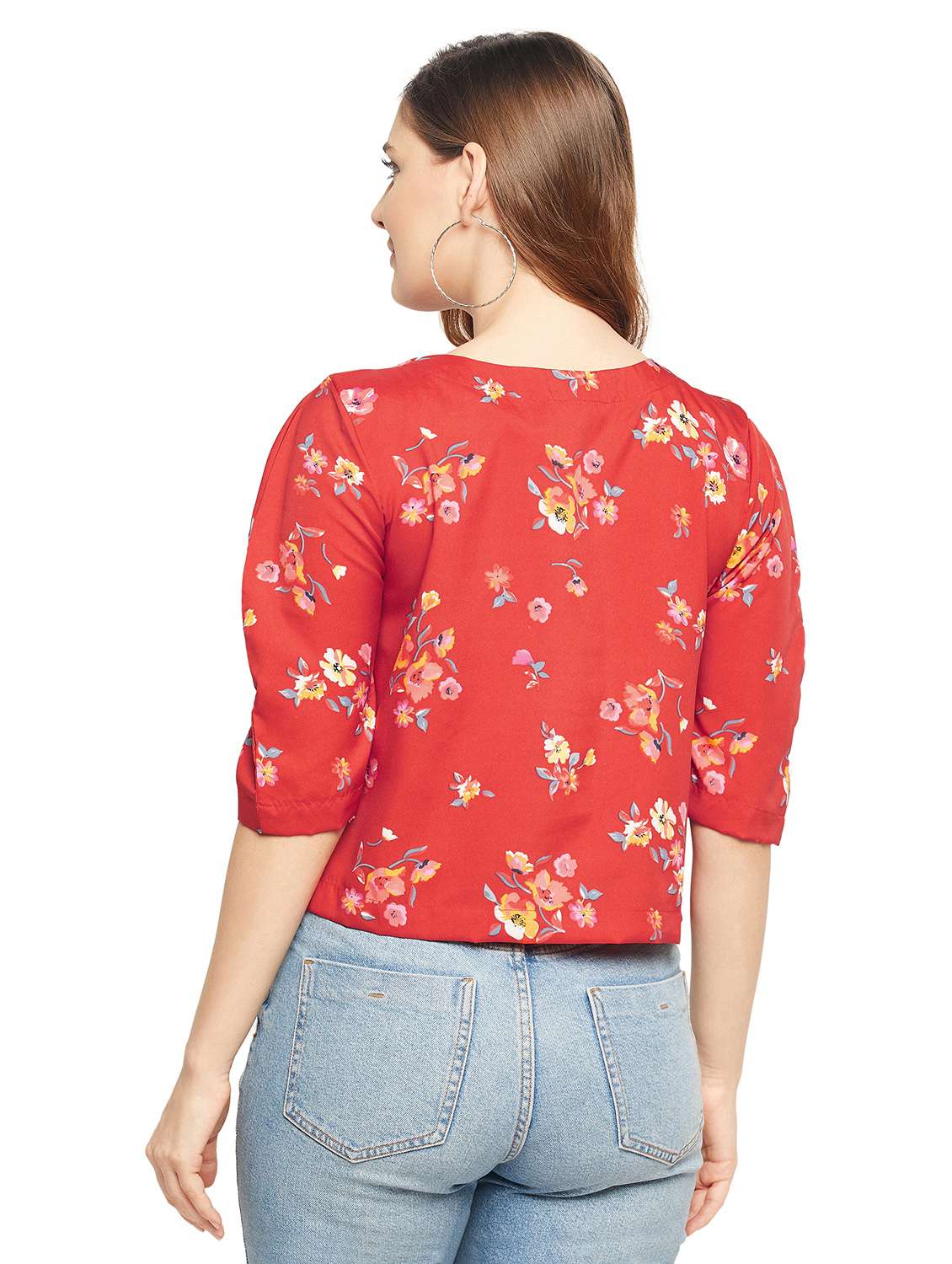 women's crop round neck top - 18601304 -  Standard Image - 2