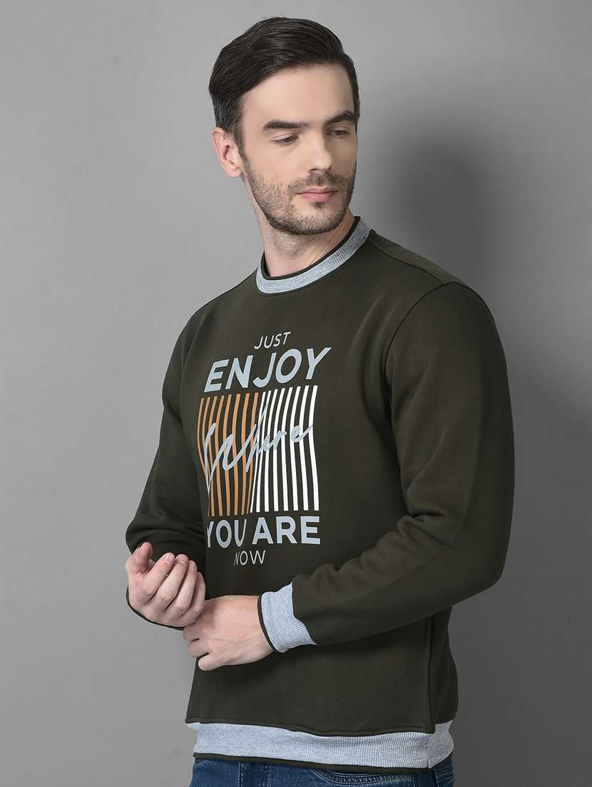 mens front print sweatshirt - 18601502 - Standard Image - 2