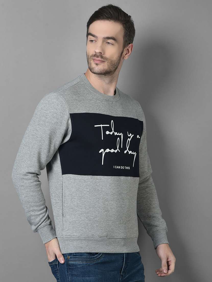 mens chest print sweatshirt - 18601504 - Standard Image - 2