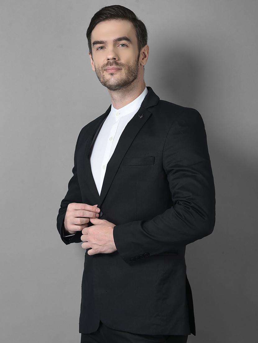 solid single breasted casual blazer - 18601516 - Standard Image - 2