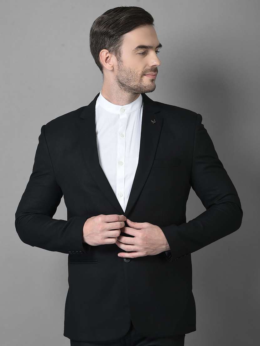 solid single breasted casual blazer