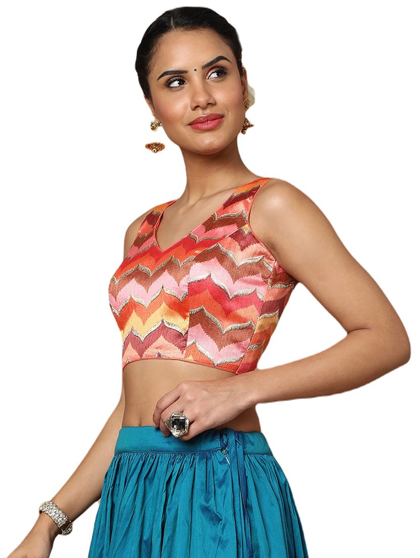 multi colored embroidered blouse - 18601791 - Standard Image - 2
