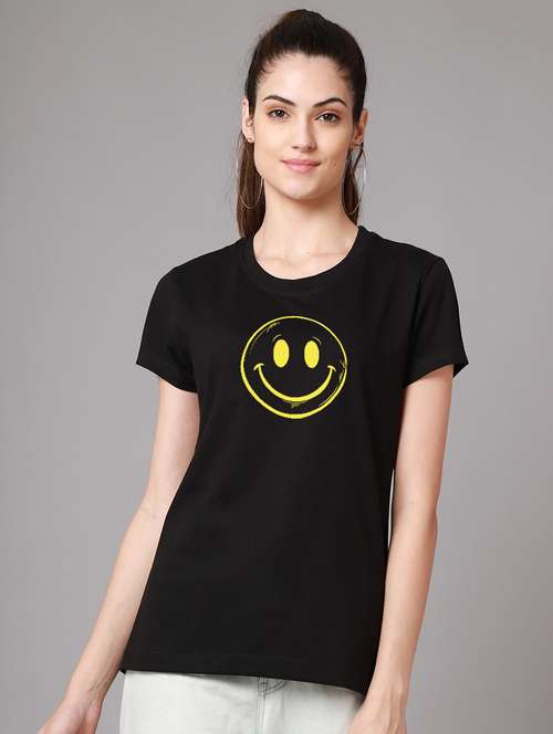 round neck graphic t-shirt - 18601977 - Standard Image - 0
