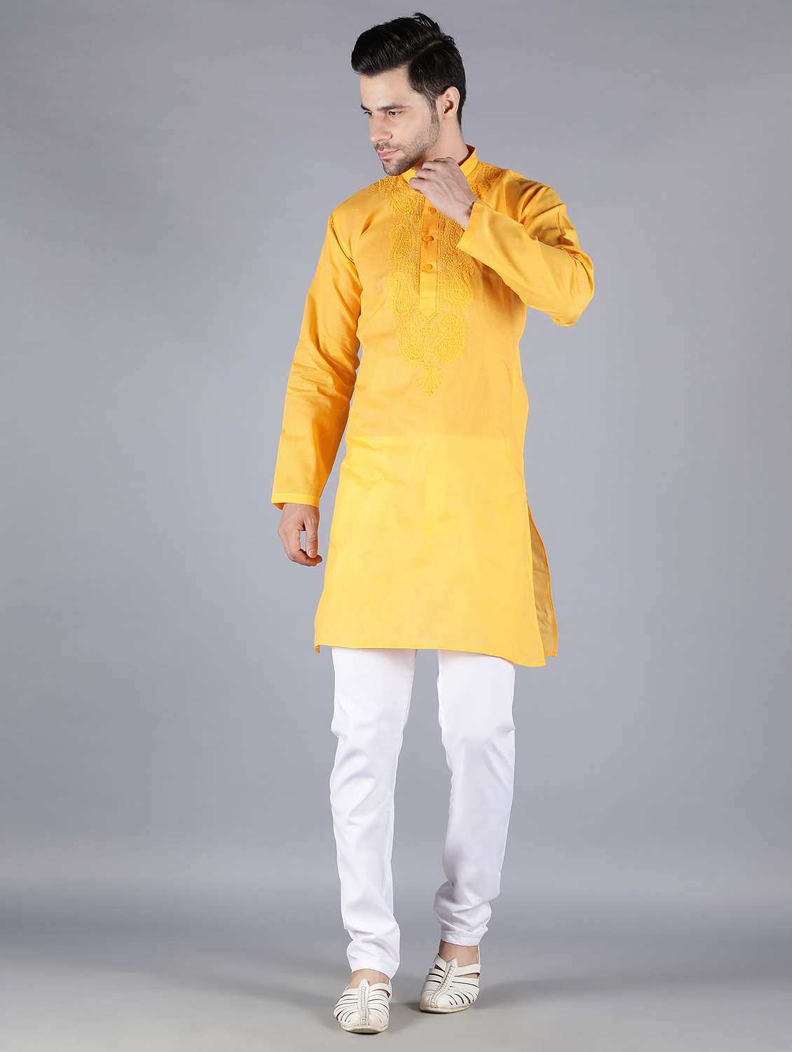 embroidered long kurta