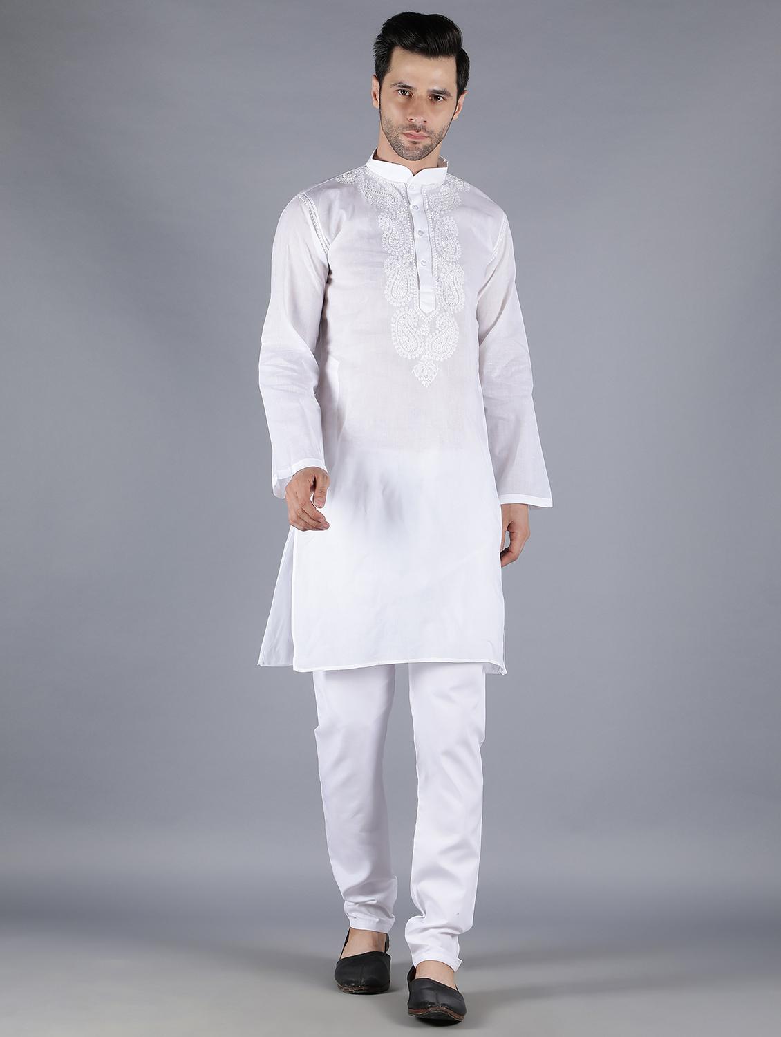 embroidered long kurta - 18602005 -  Zoom Image - 0