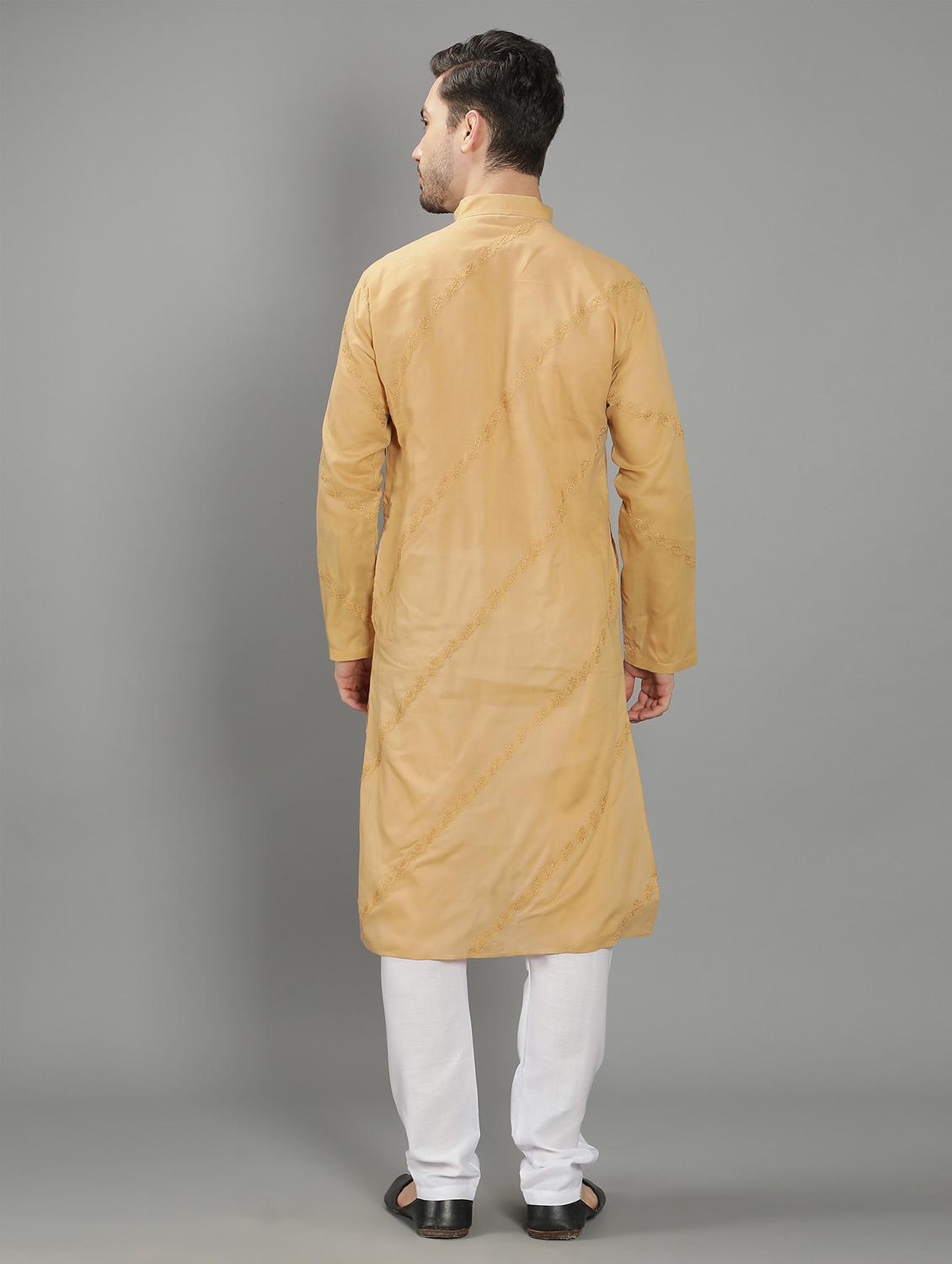 embroidered long kurta - 18602019 - Standard Image - 2