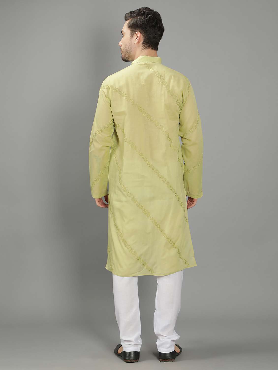 embroidered long kurta - 18602023 -  Standard Image - 2