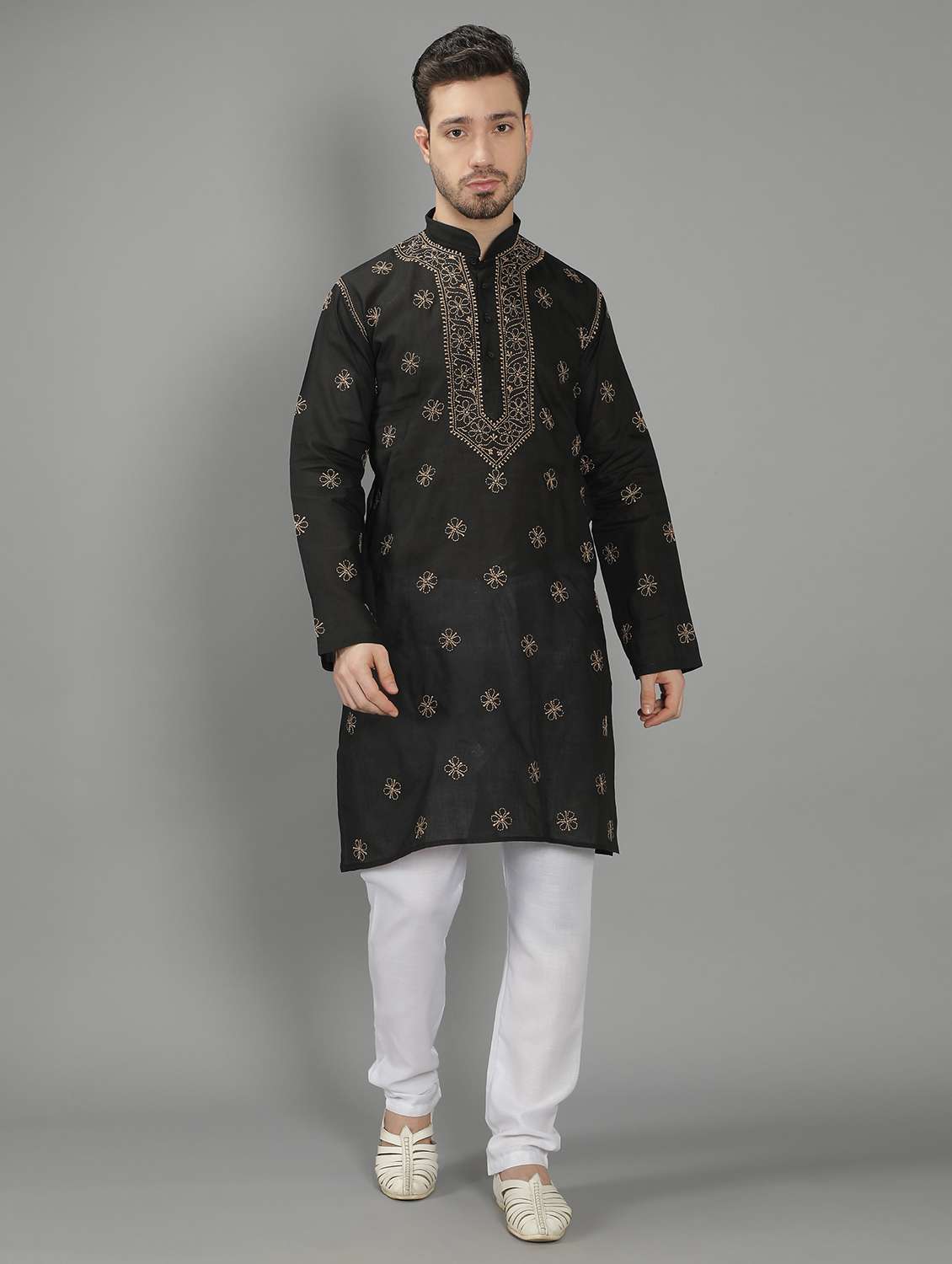 embroidered long kurta