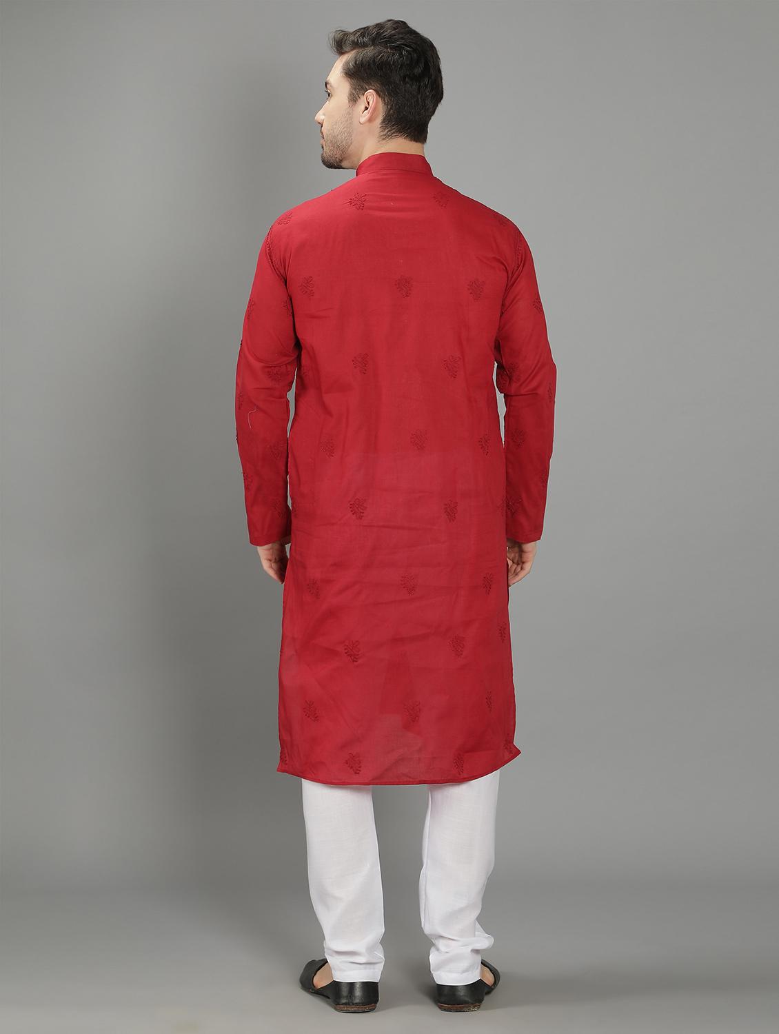 embroidered long kurta - 18602025 - Standard Image - 2