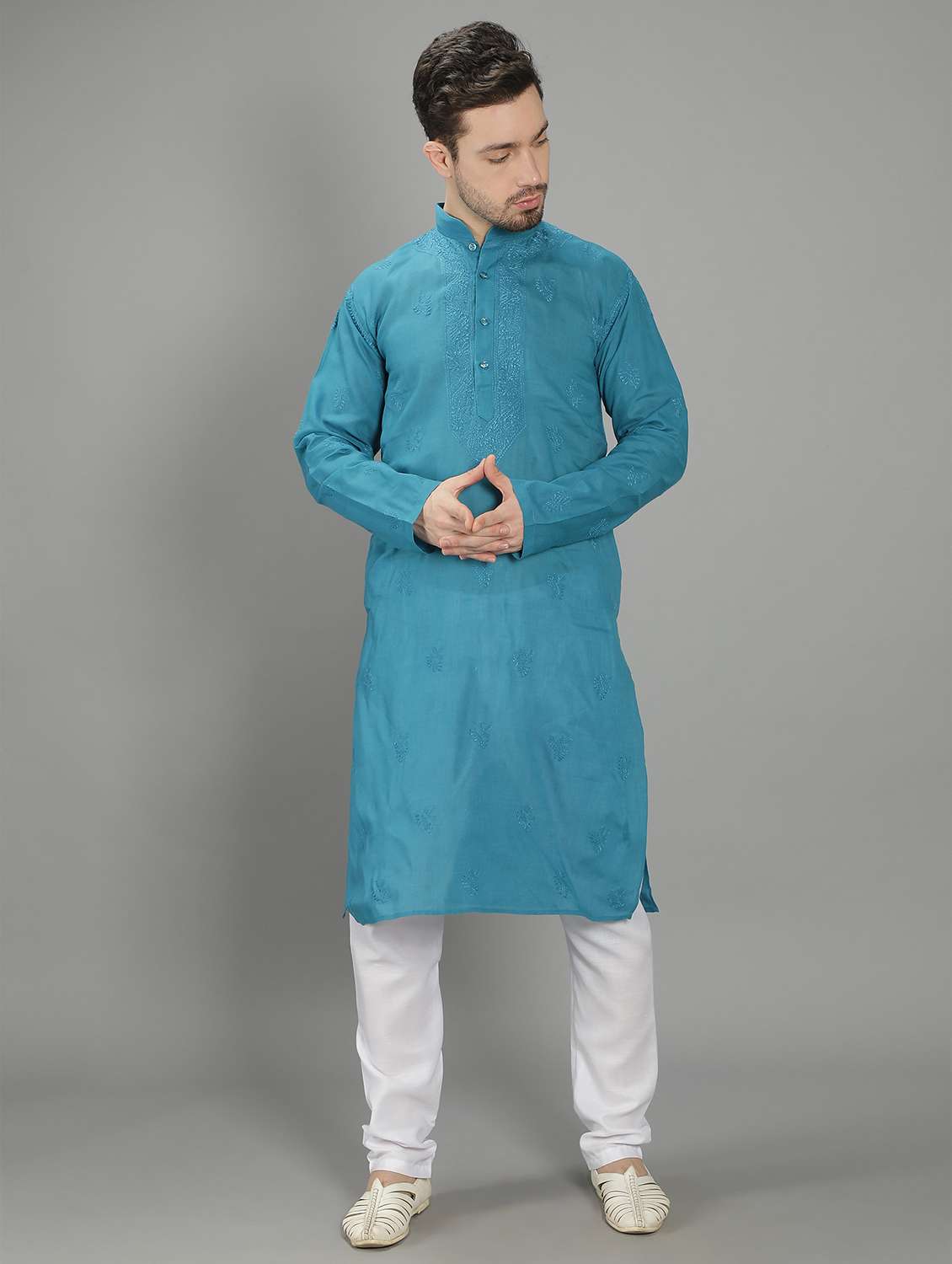 embroidered long kurta