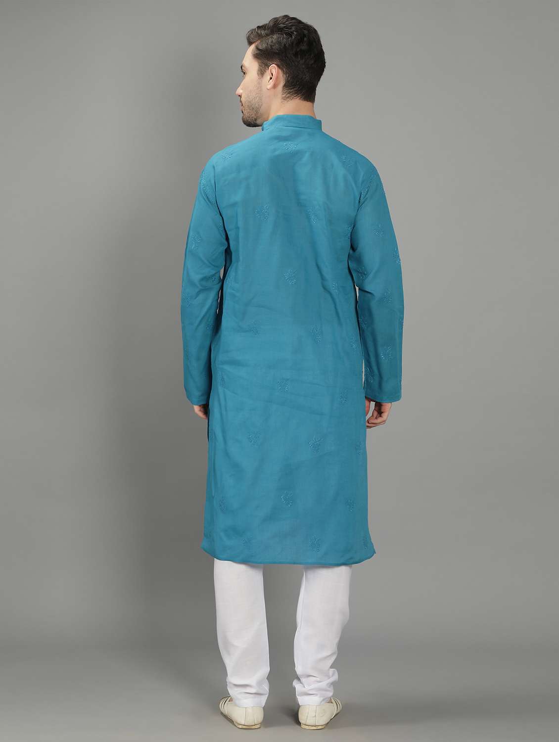 embroidered long kurta - 18602027 -  Standard Image - 2