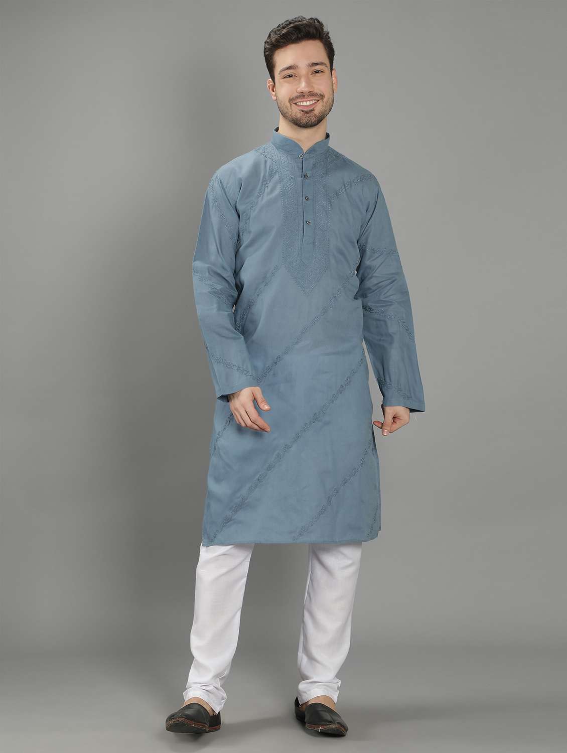 embroidered long kurta