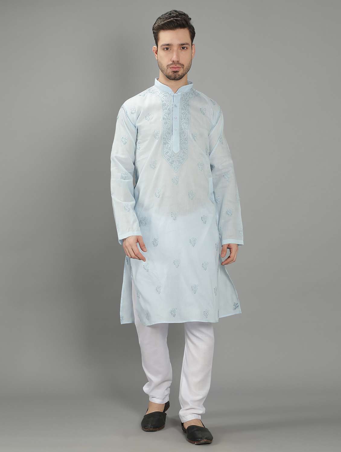embroidered long kurta