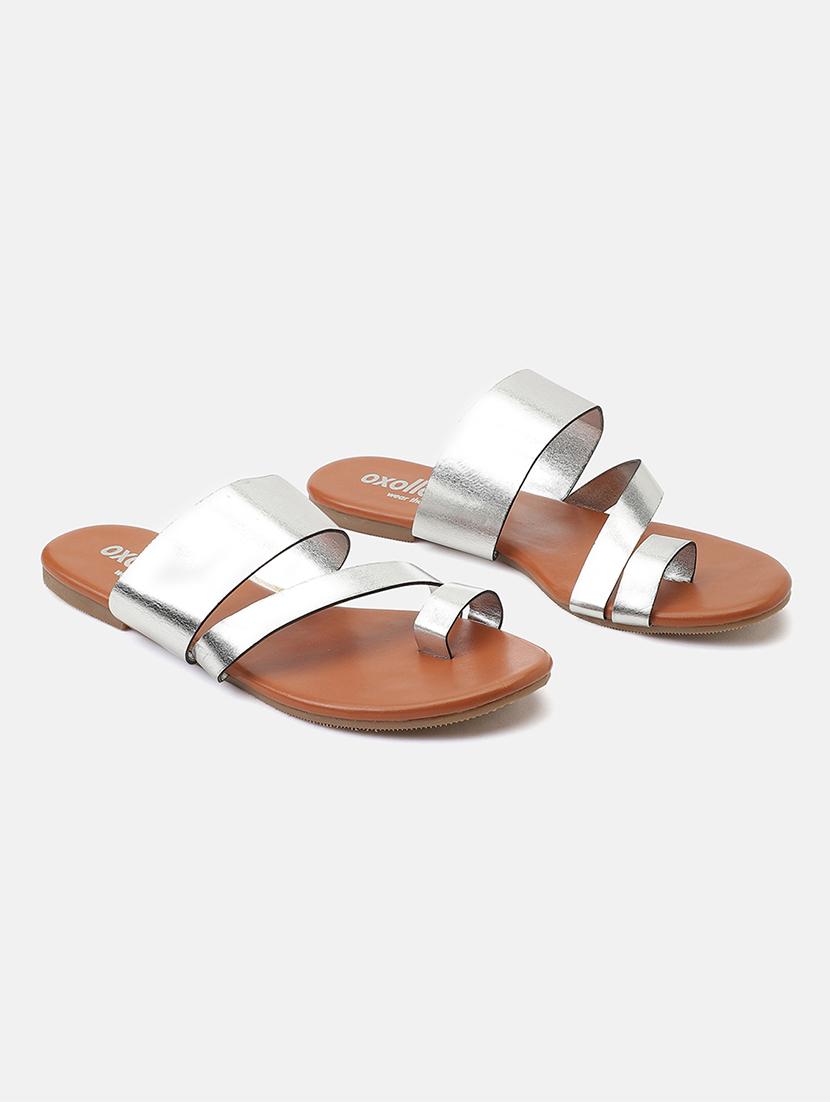 women solid one toe sandal