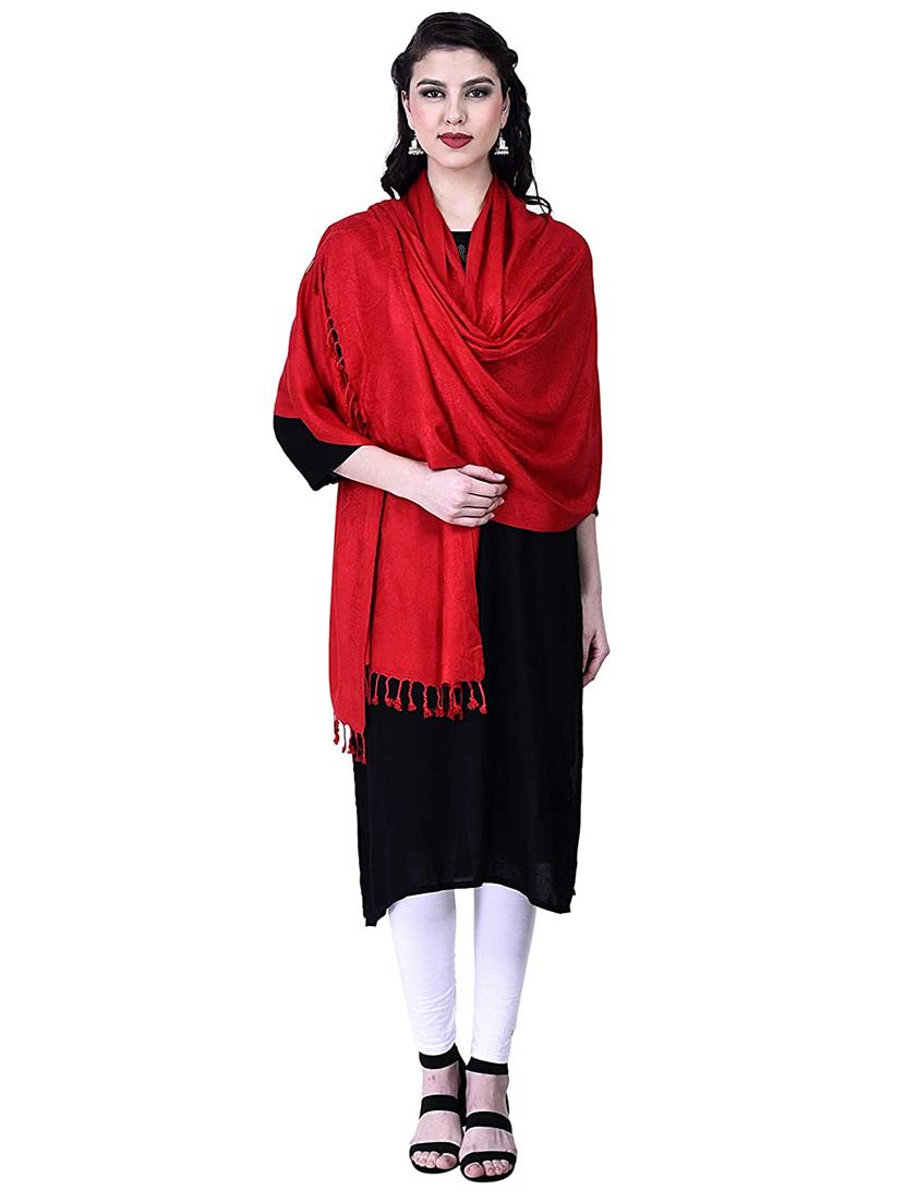 tassel detailed solid stole - 18602554 - Standard Image - 2