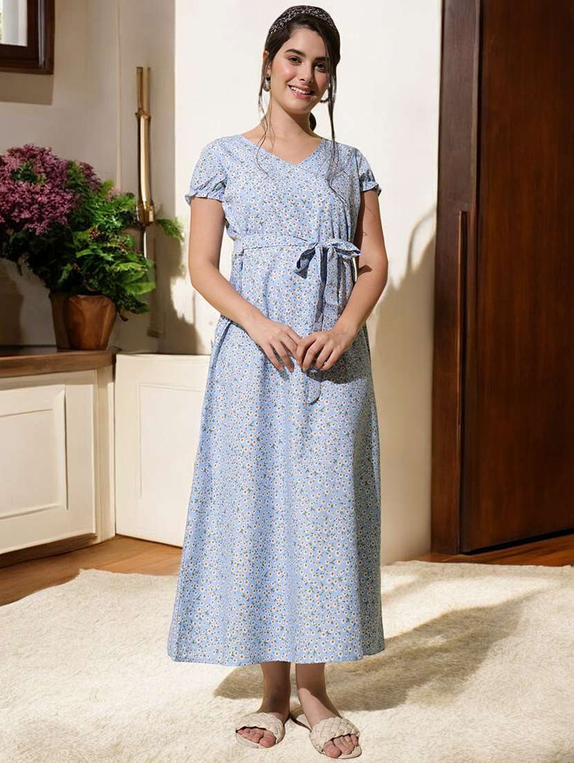 Women's Fit & Flare Self Design Dress