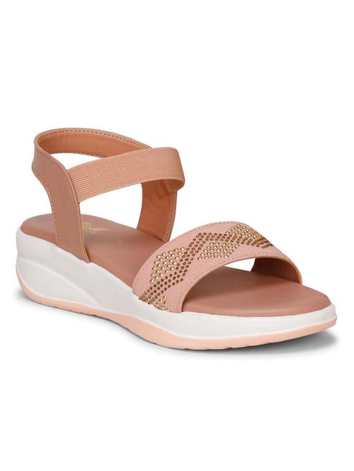 women pink back strap wedge - 18606101 - Standard Image - 0