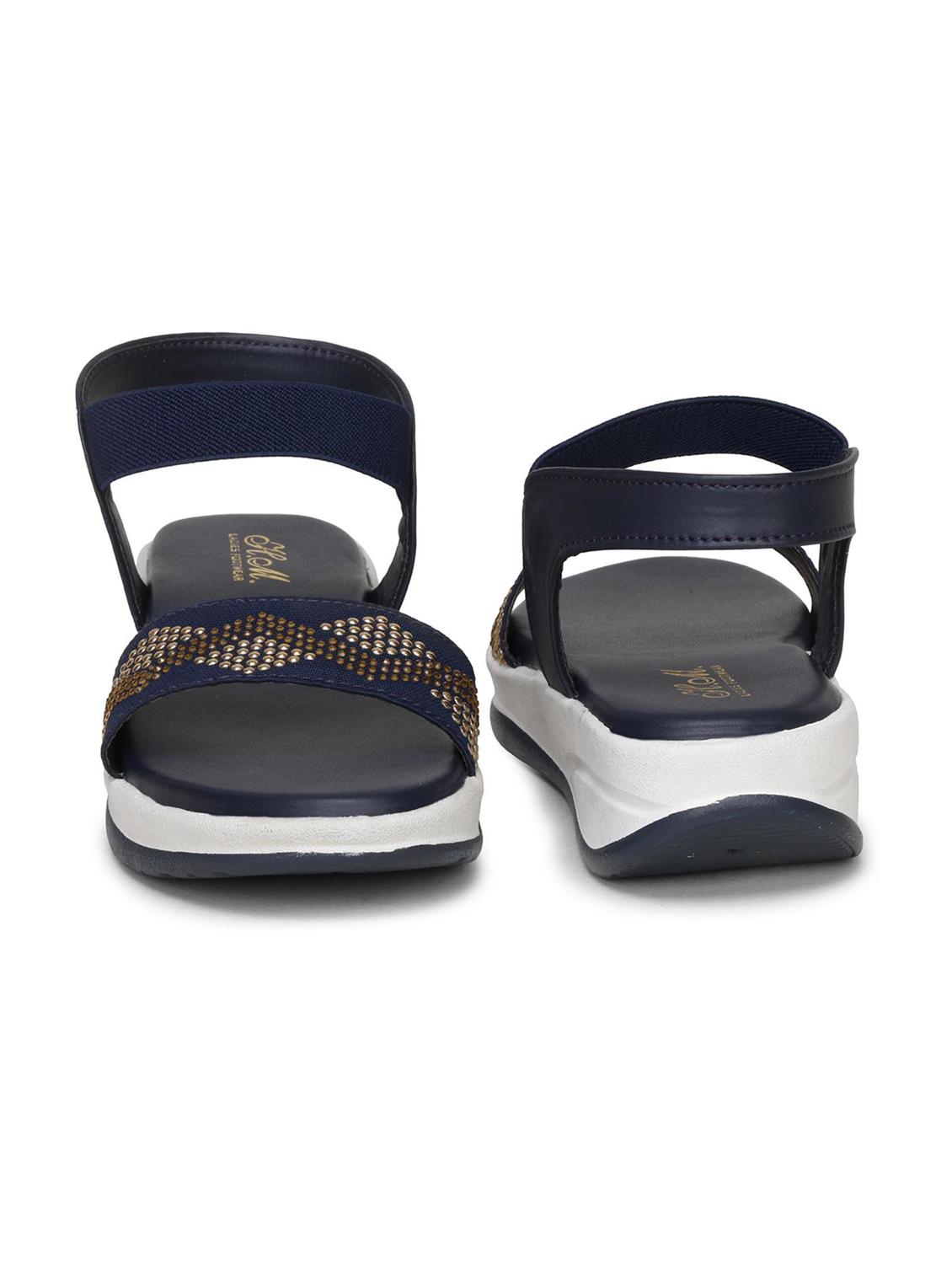 women blue back strap wedge - 18606102 - Standard Image - 2