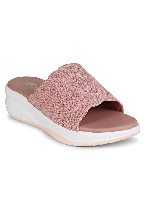 women pink slip on wedge - 18606105 -  Standard Image - 0