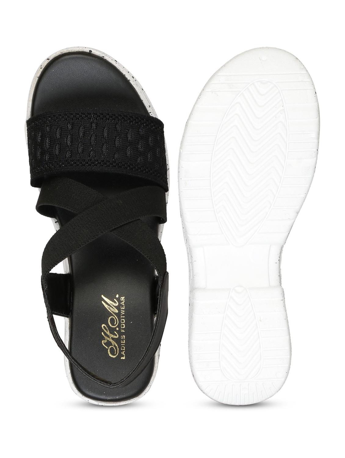 women black back strap wedge - 18606126 - Standard Image - 2