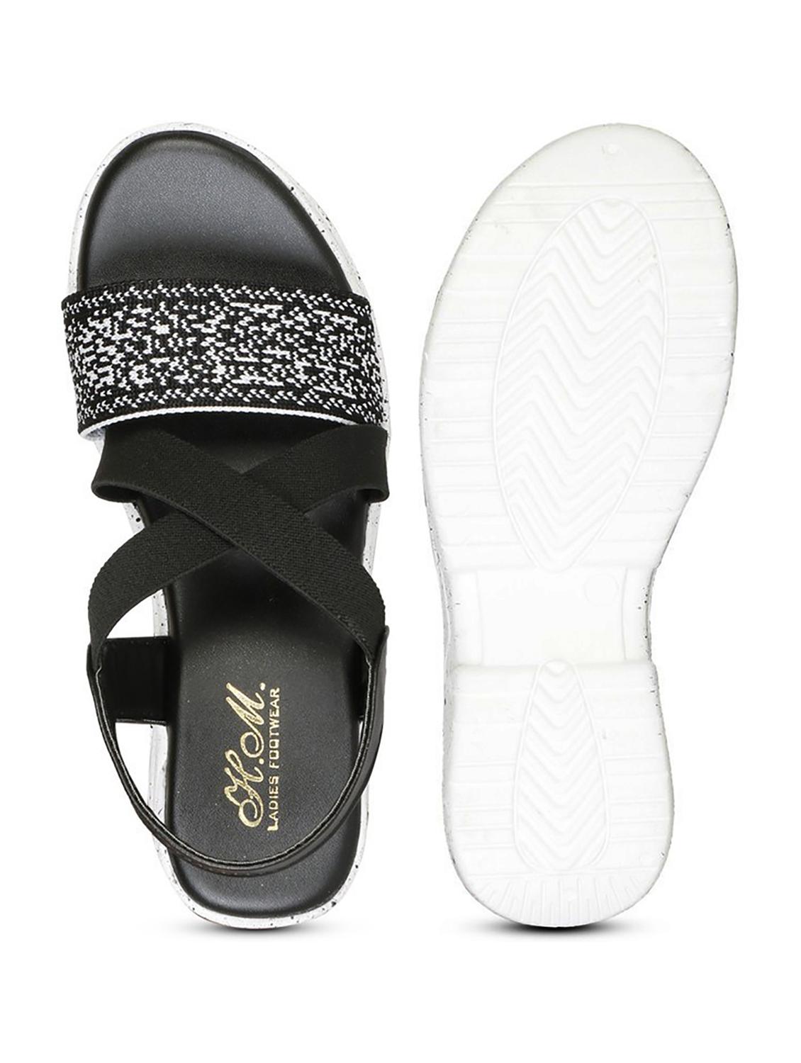 women black back strap wedge - 18606127 - Standard Image - 2