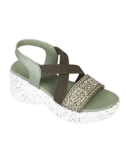 women printed back strap wedge - 18606133 - Standard Image - 0