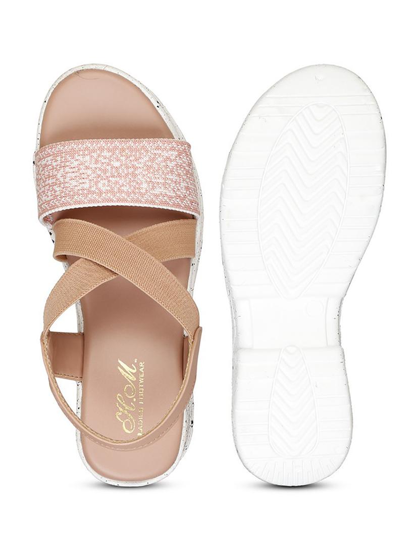 women nude back strap wedge - 18606144 - Standard Image - 2