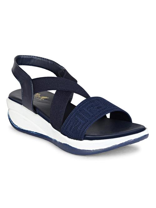 women blue back strap wedge - 18606151 -  Standard Image - 0