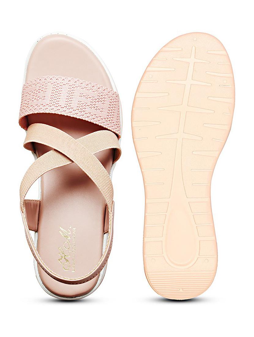 women pink back strap wedge - 18606154 - Standard Image - 2