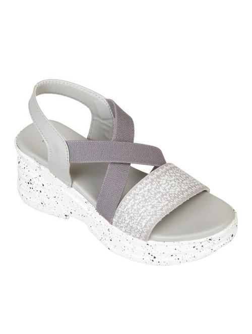 women grey back strap wedge - 18606164 - Standard Image - 0