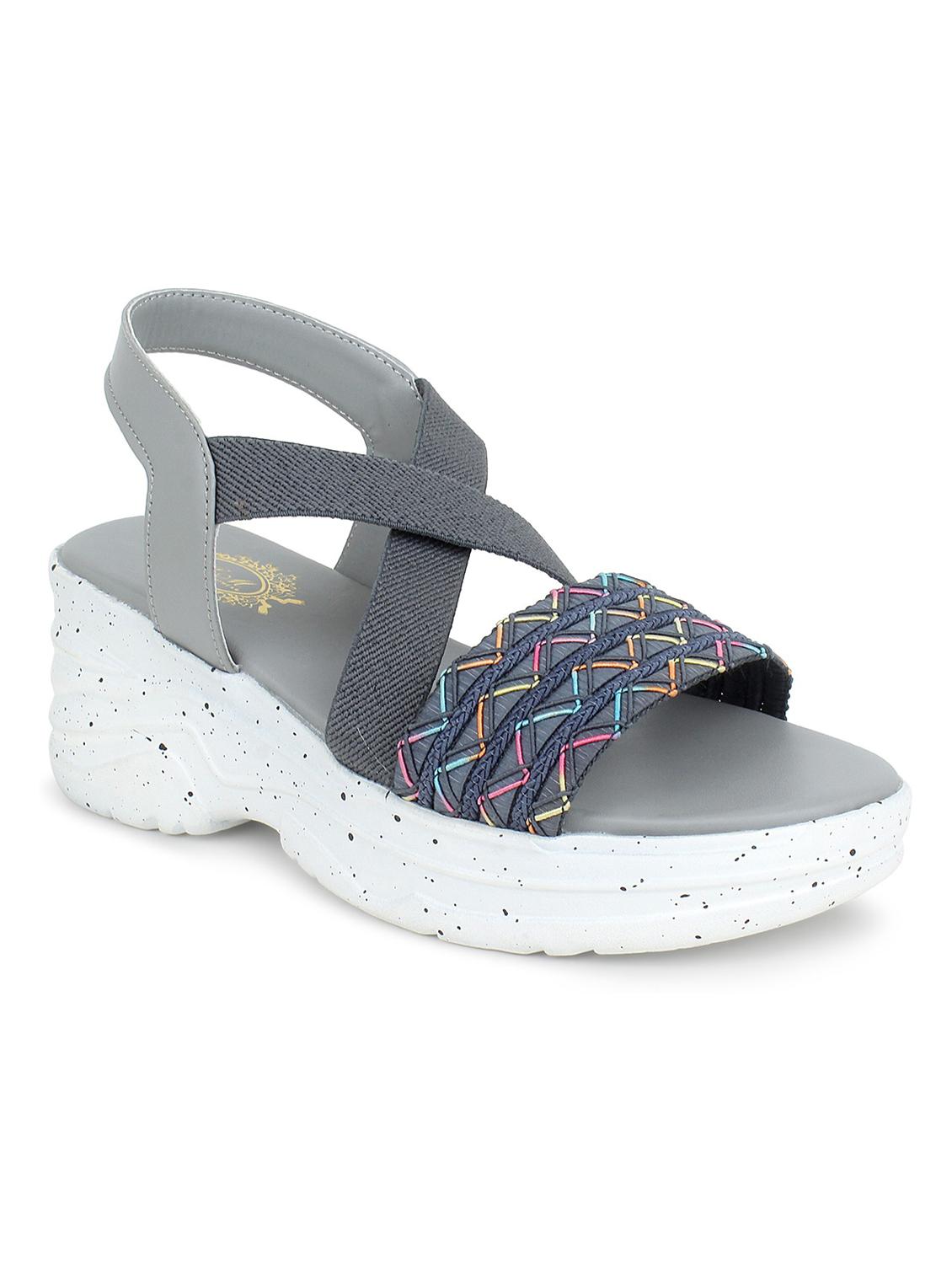 women grey back strap wedge - 18606173 - Zoom Image - 0