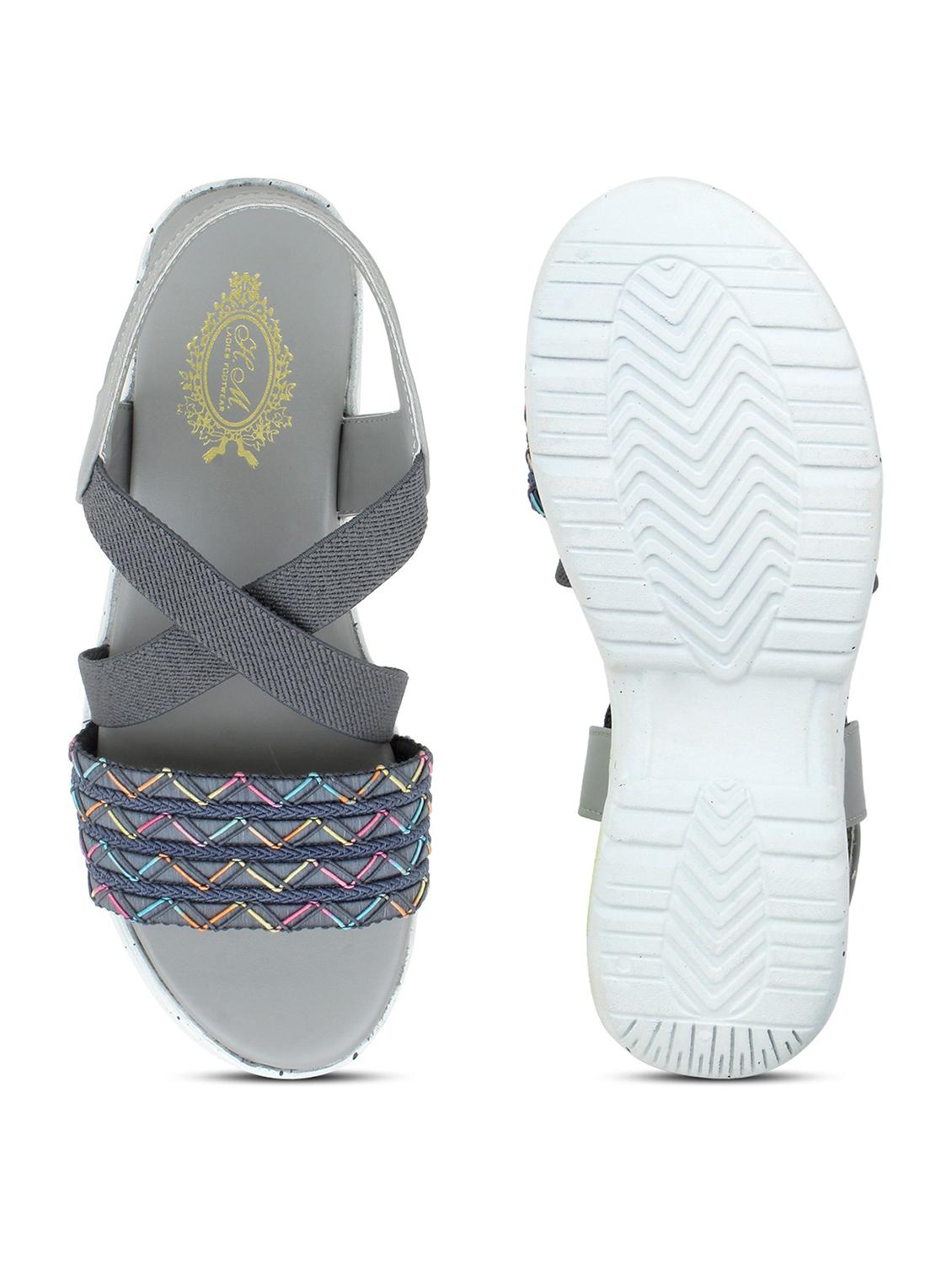 women grey back strap wedge - 18606173 - Standard Image - 2