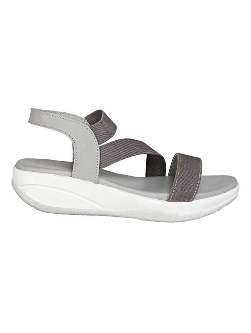 women solid back strap wedge