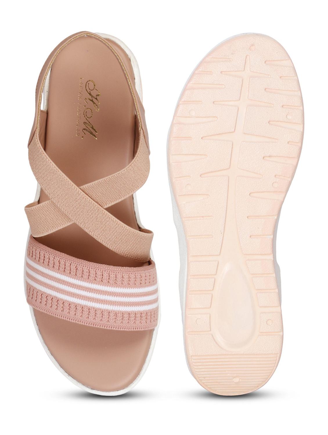 women striped back strap wedge - 18606196 - Standard Image - 2
