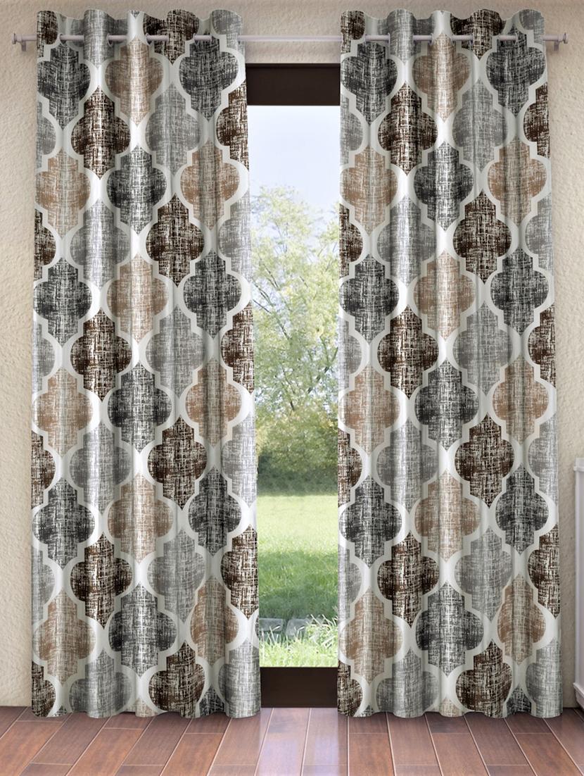 geometric motif printed curtains - 18606868 - Zoom Image - 0