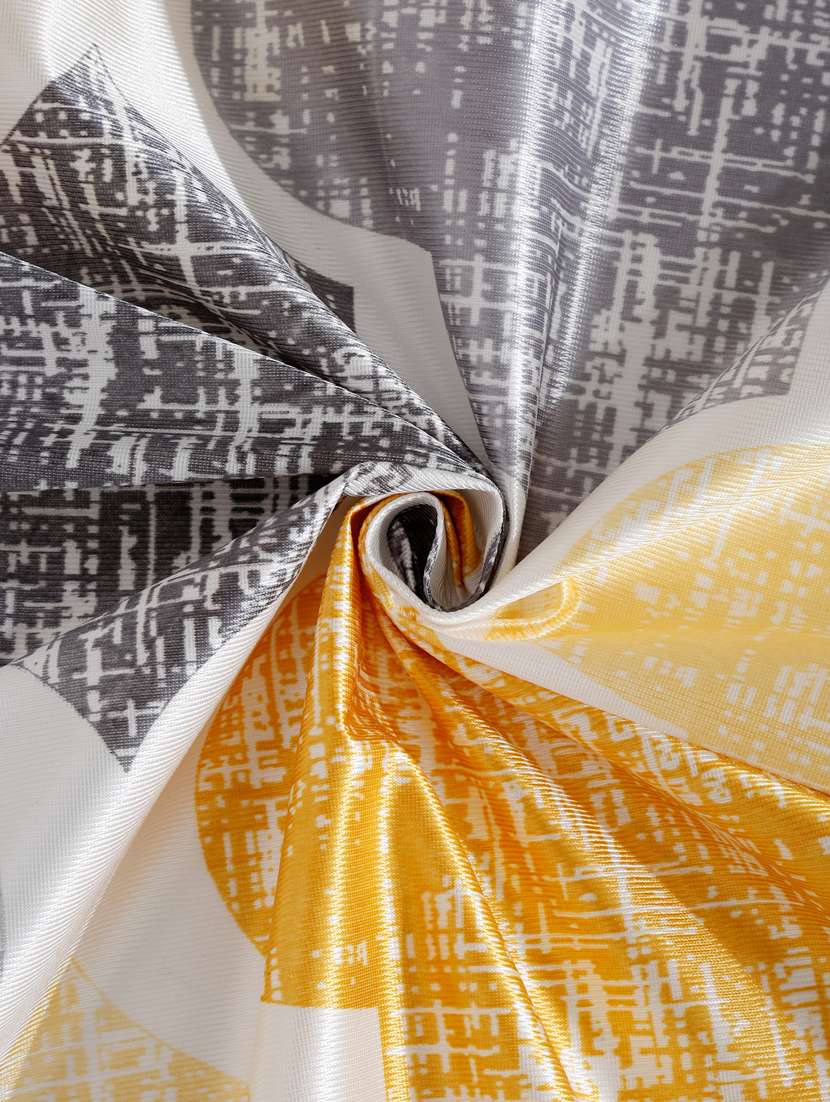 geometric motif printed curtains - 18606870 - Standard Image - 2