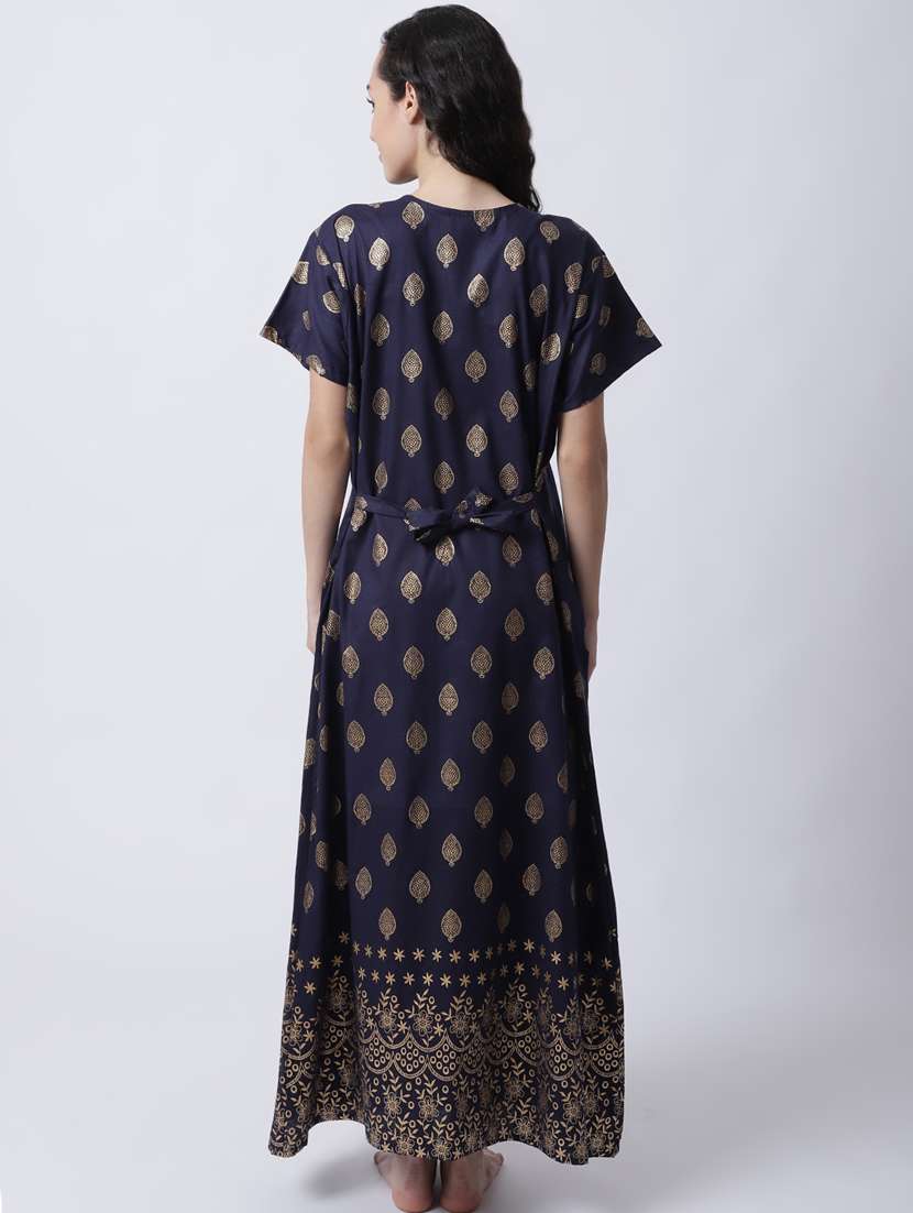 v-neck printed nighty  - 18607407 -  Standard Image - 2