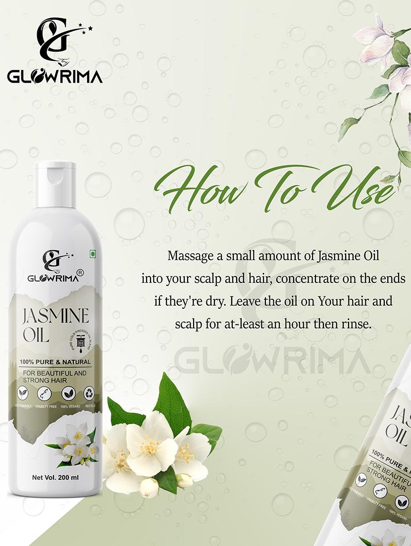 glowrima 100% pure & natural jasmine oil for softer hair & skin nourishment 200ml (pack of 1) - 18608042 - Standard Image - 2