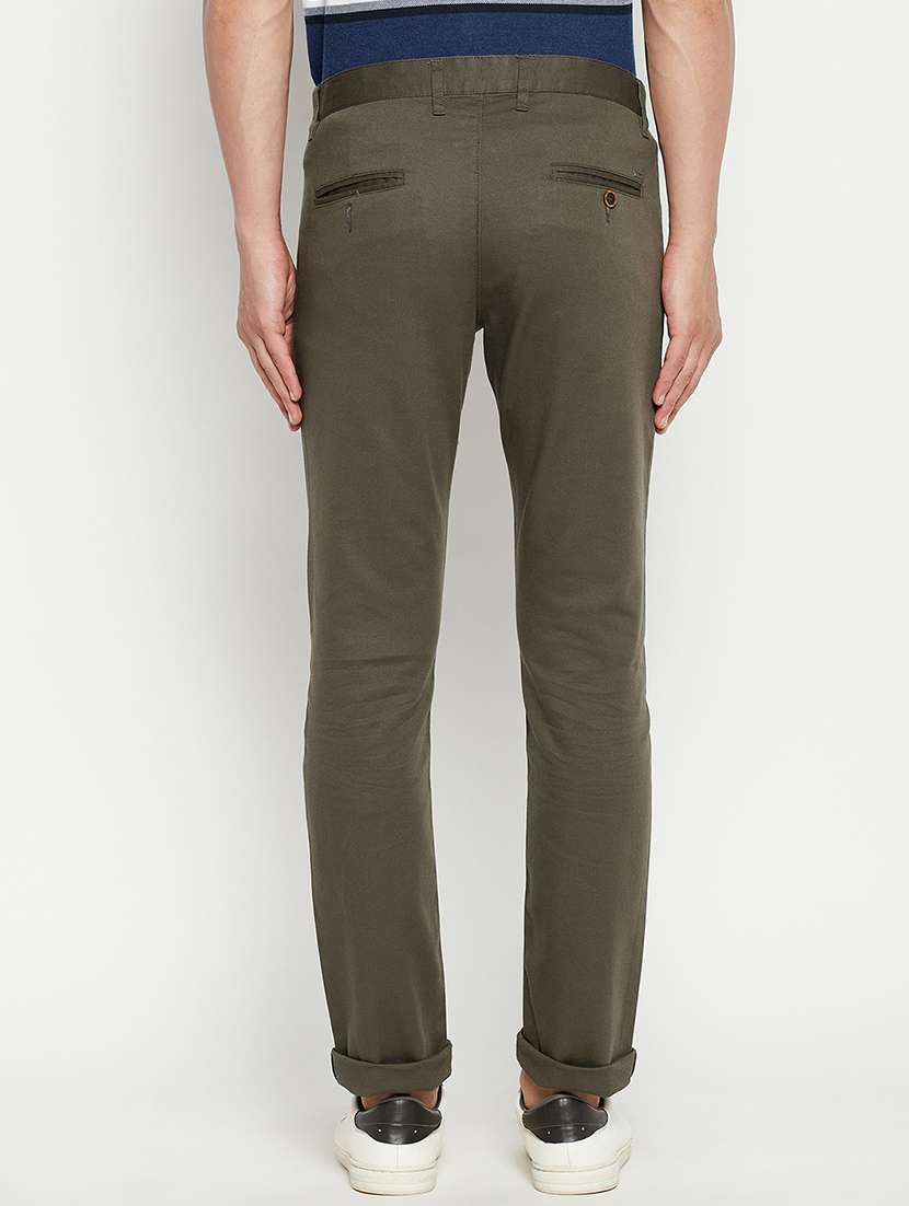 solid flat front casual trouser - 18614474 -  Standard Image - 2