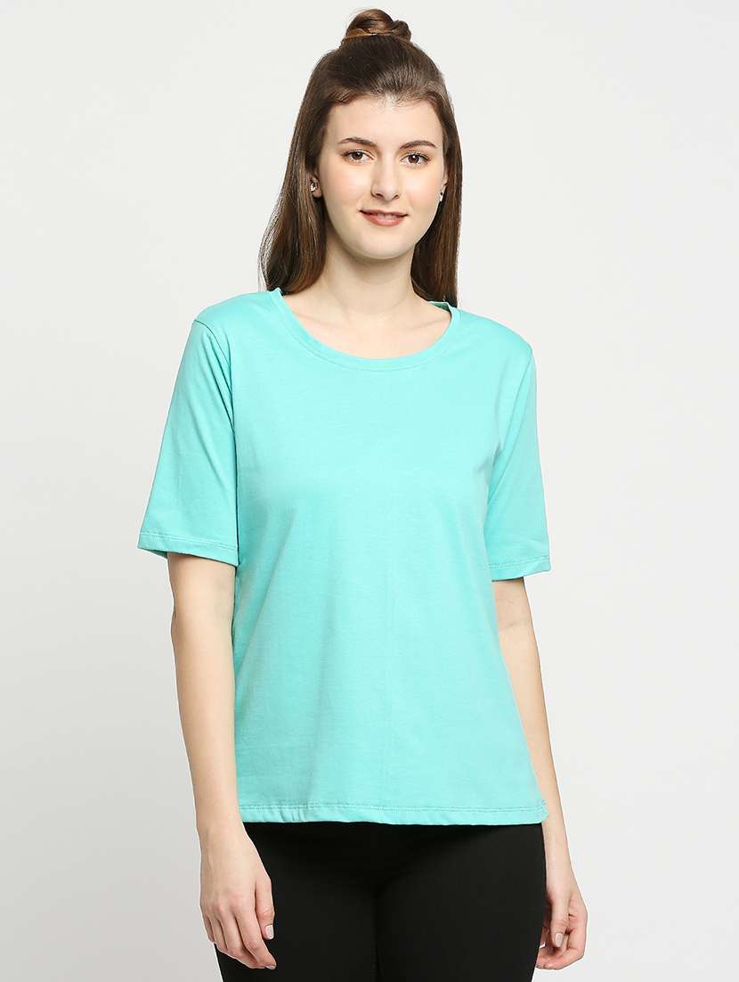 women's plain round neck t-shirt