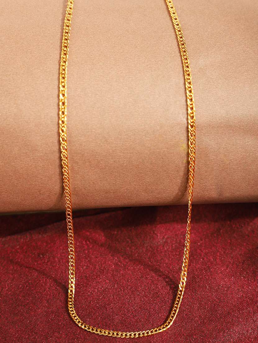gold brass long necklace - 18614574 - Zoom Image - 0