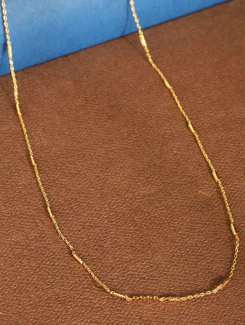 gold brass long necklace - 18614576 -  Standard Image - 0