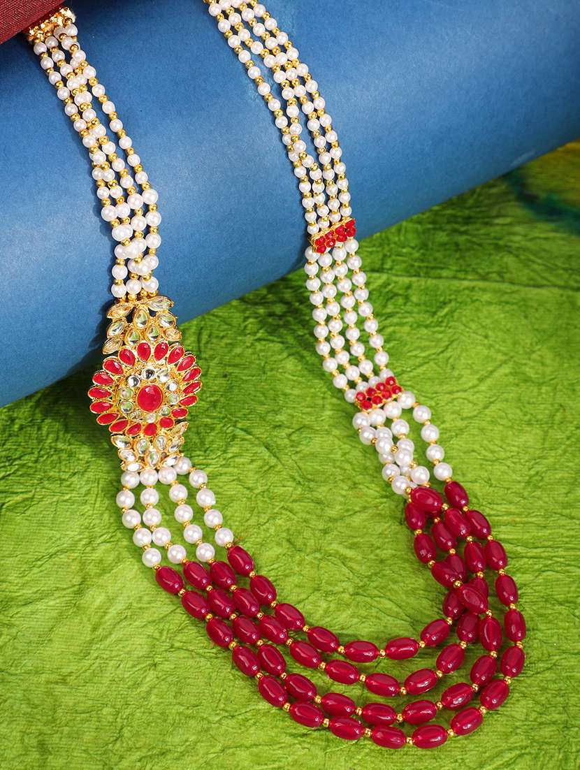 gold brass long necklace