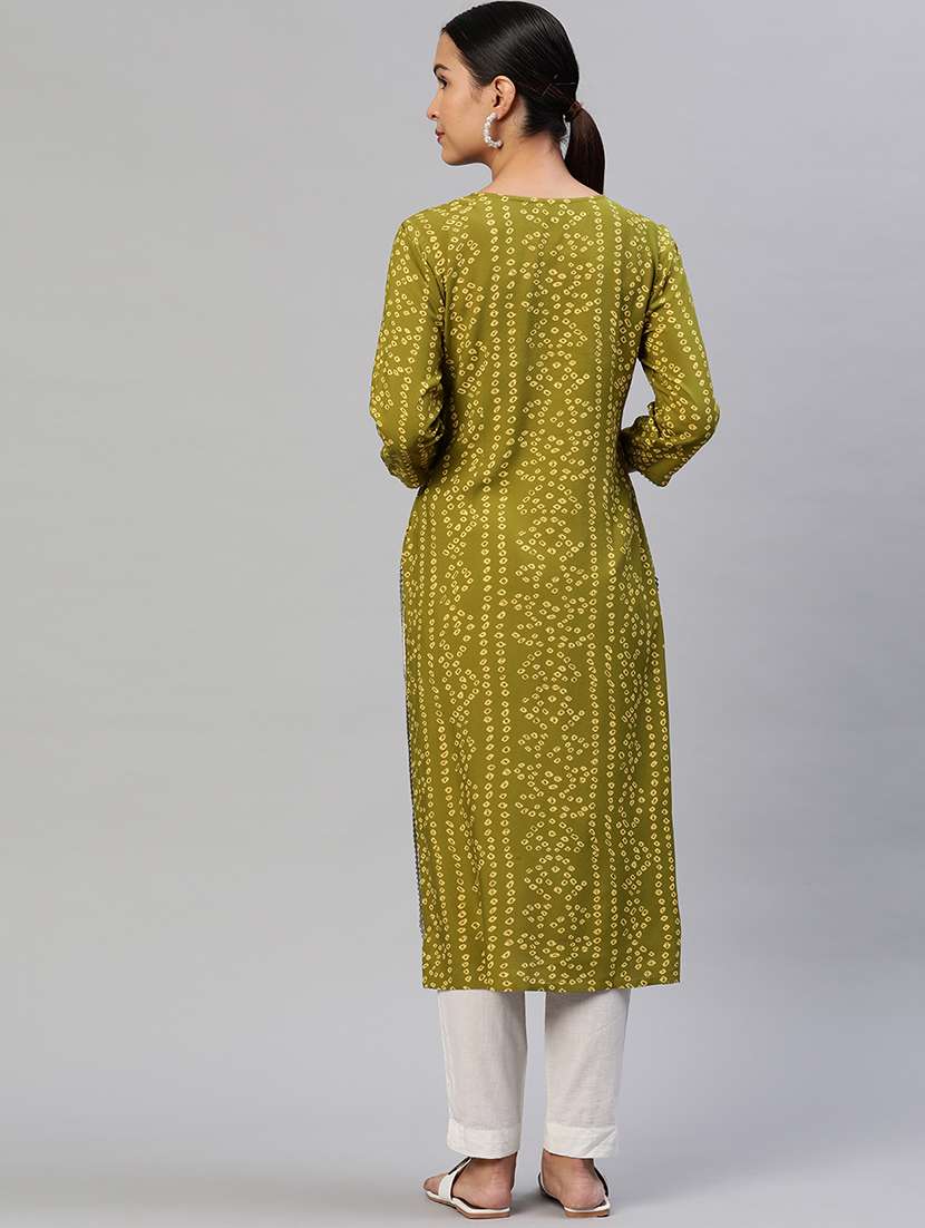 women's straight kurta - 18615778 - Standard Image - 2